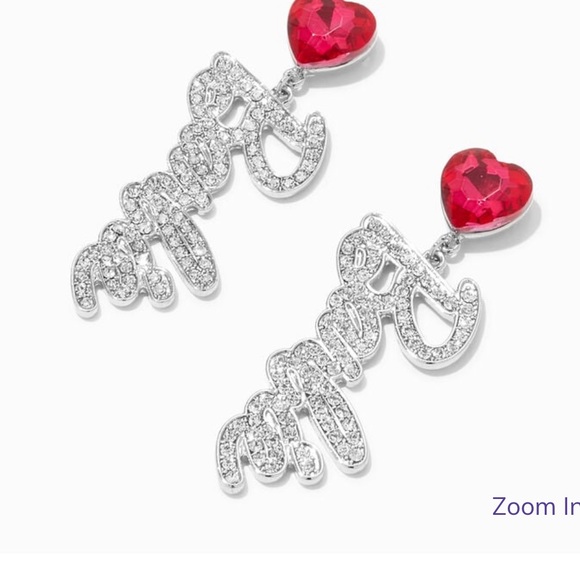 Barbie Doll Movie Fashionista Pink Silver Rhinestone Earring - Picture 6 of 7